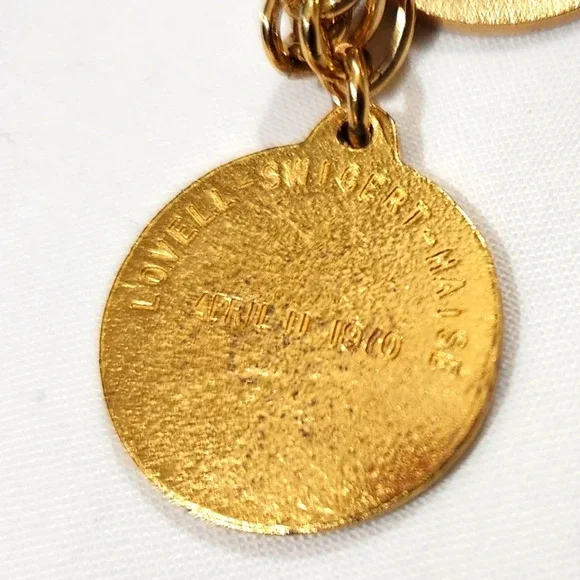 Rare Authentic Vintage NASA Charm Bracelet Apollo Moon Mission Astronauts Names - Picture 11 of 14